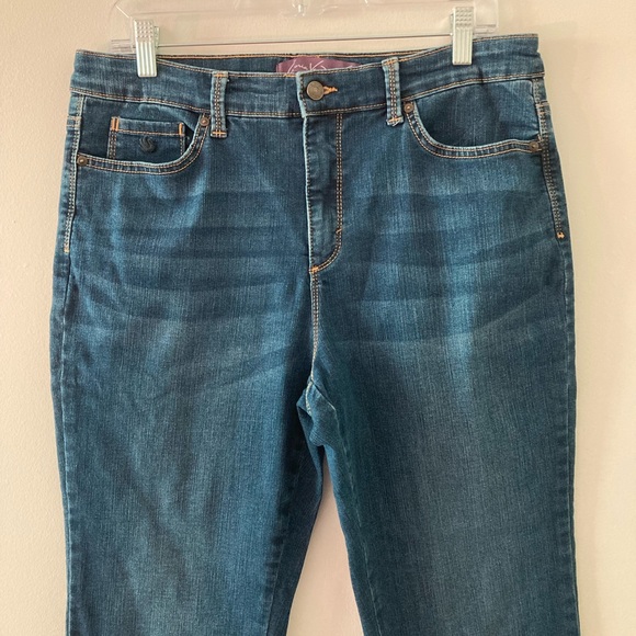 Gloria Vanderbilt Ultra Amanda 2.0 Slim Leg Jeans Womens 12 Blue High Rise - Picture 4 of 9